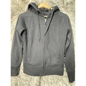 Gap Fit Black Full‎ Zip Hoodie Sweater Jacket Women's Size M